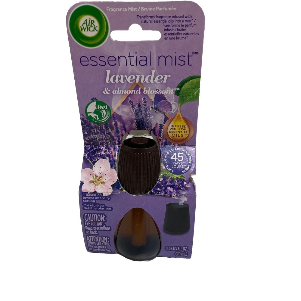 Air Wick‎ Essential Mist Fragrance Mist Lavender And Almond Blossom 0.67oz NEW
